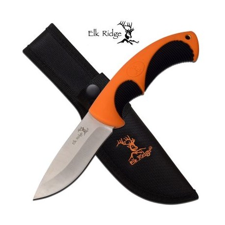 Elk Ridge Orange Rubber Handle Knife