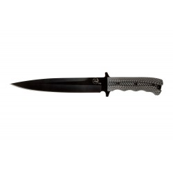 Tassie Tiger Pig Sticker 8″ Black Blade Hunting Knife