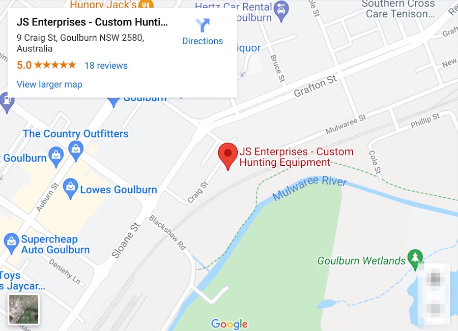 JS Enterprises Hunting Shop Location Google Map 900
